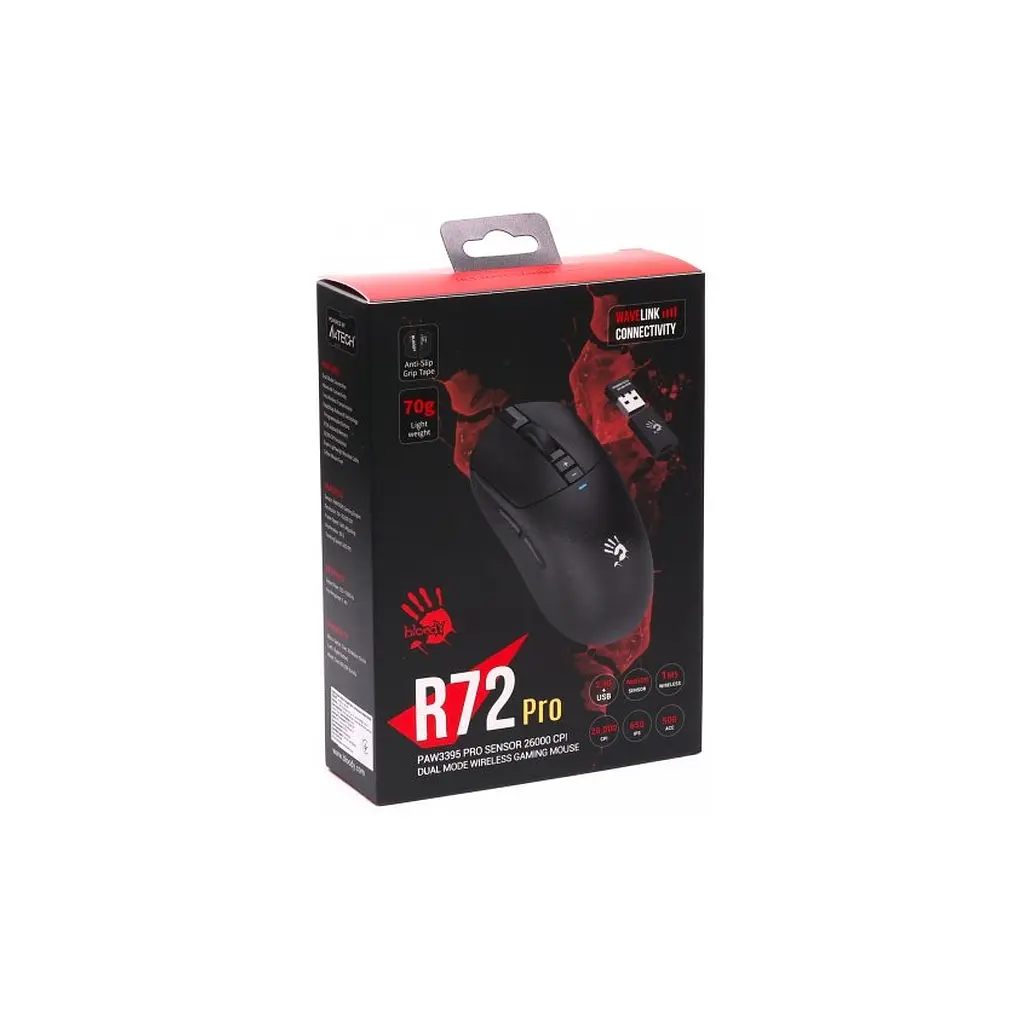 Мишка A4Tech Bloody R72 Pro Wireless/USB Black (4711421000871) - фото 11