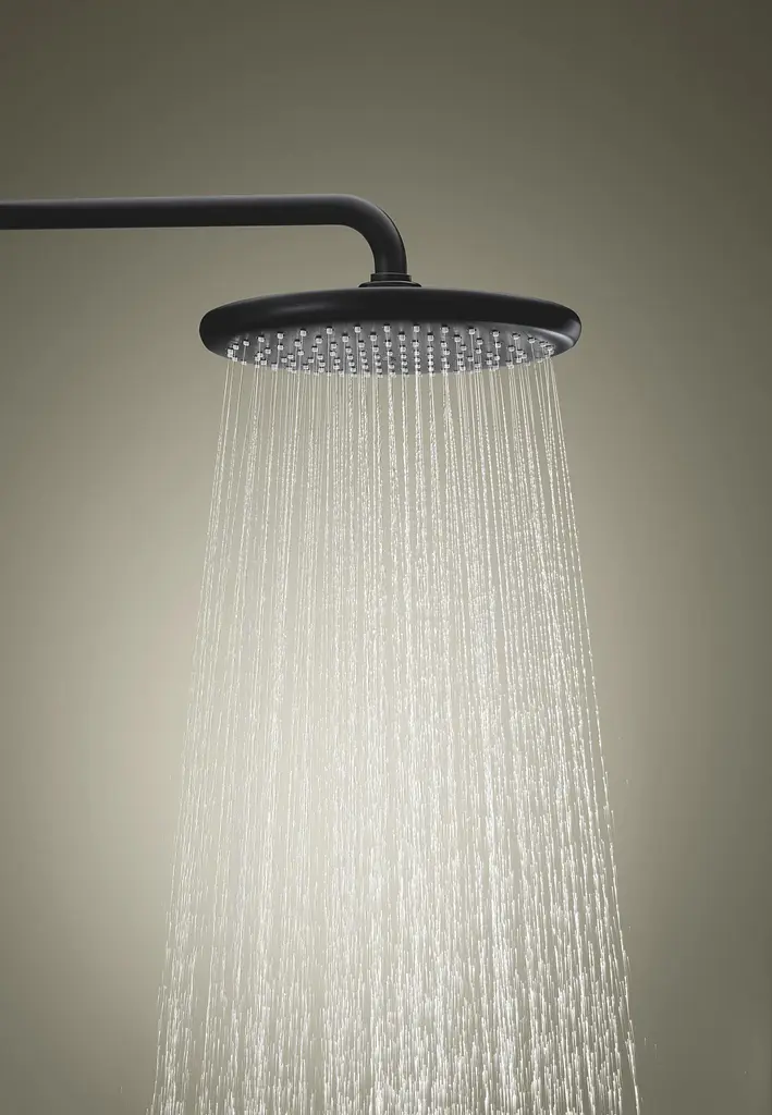 Душова система з термостатом для настінного монтажу Grohe Tempesta System 250 266702431, Чорний матовий - фото 7