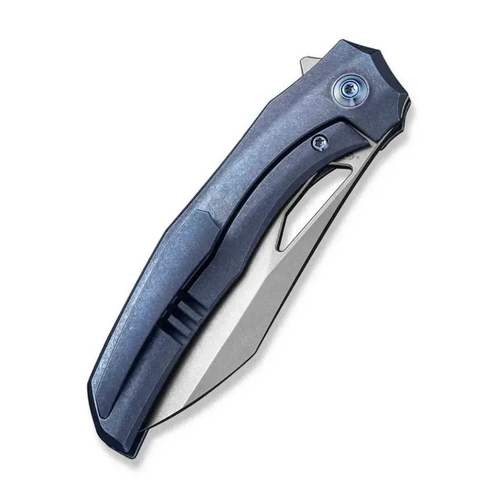 Ніж складаний туристичний WE Knife Ignio Mystery Box, (8.39 см) CPM 20CV / 6AL4V Titanium синій - фото 5