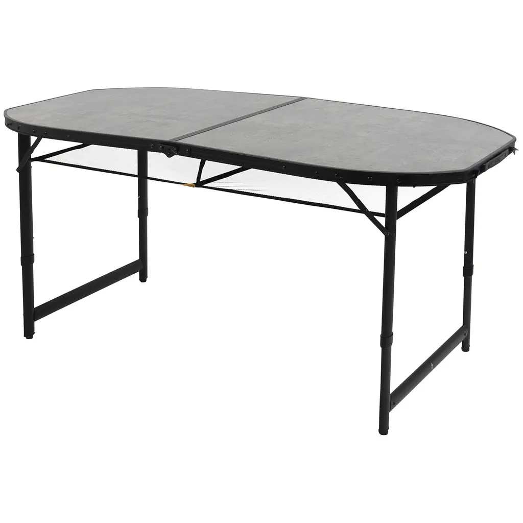 Стіл Bo-Camp Northgate Oval 150x80 cm Чорний-Сірий - фото 3