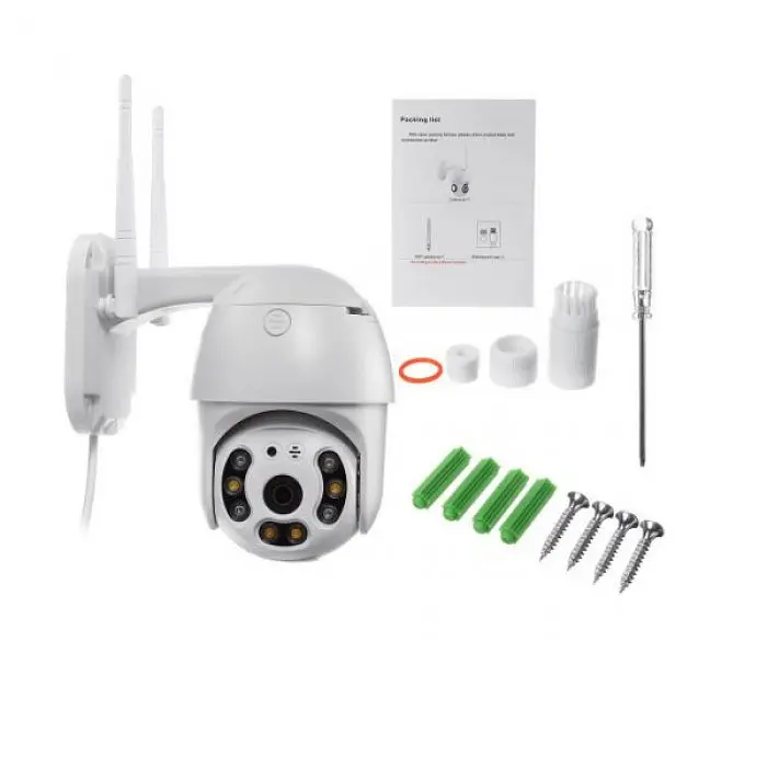 Камера наружная поворотная уличная CAMERA CAD N3 APP WIFI IP 2.0mp белая камера видеонаблюдения - фото 6