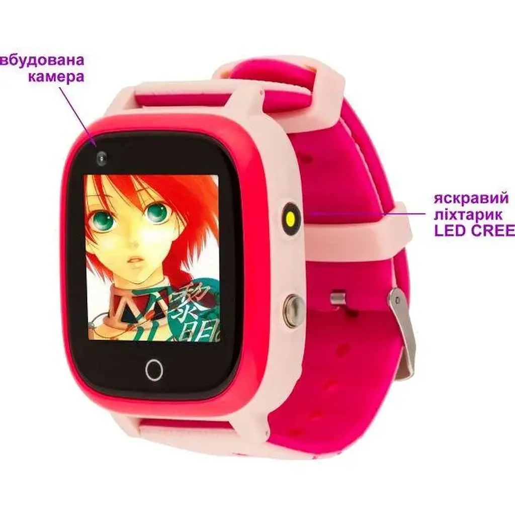 Smart Watch AmiGo GO005 4G WIFI Thermometer Pink UA UCRF - фото 2