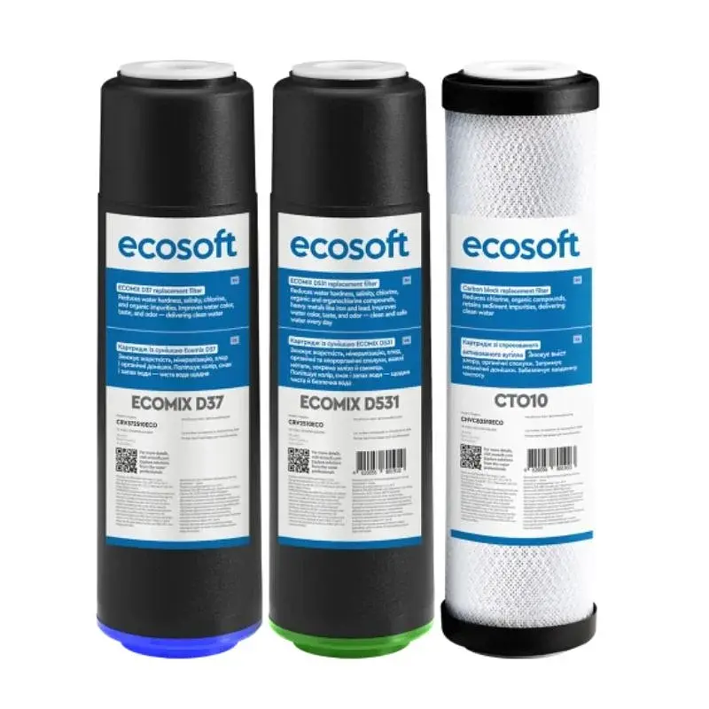 Покращений комплект картриджів Ecosoft для потрійного фільтра - фото 2