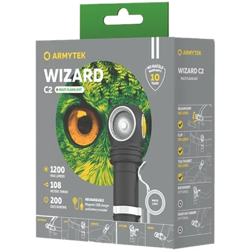 Налобний ліхтар ArmyTek Wizard C2 Magnet USB Warm (F08901W) - фото 3