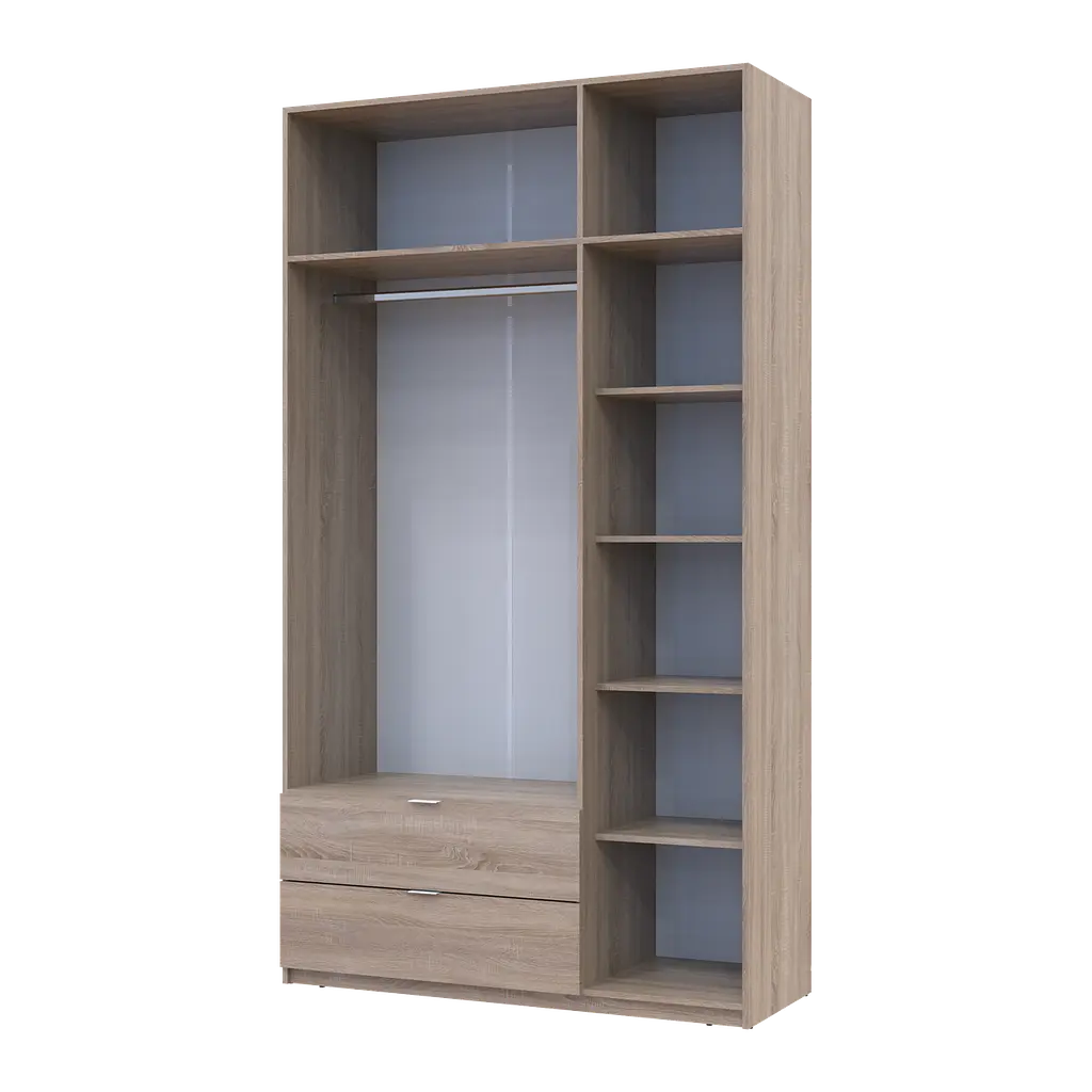 Шафа для одягу Doros Лукас Дуб Сонома 3ДСП 135х50х240 (80737803) - фото 4