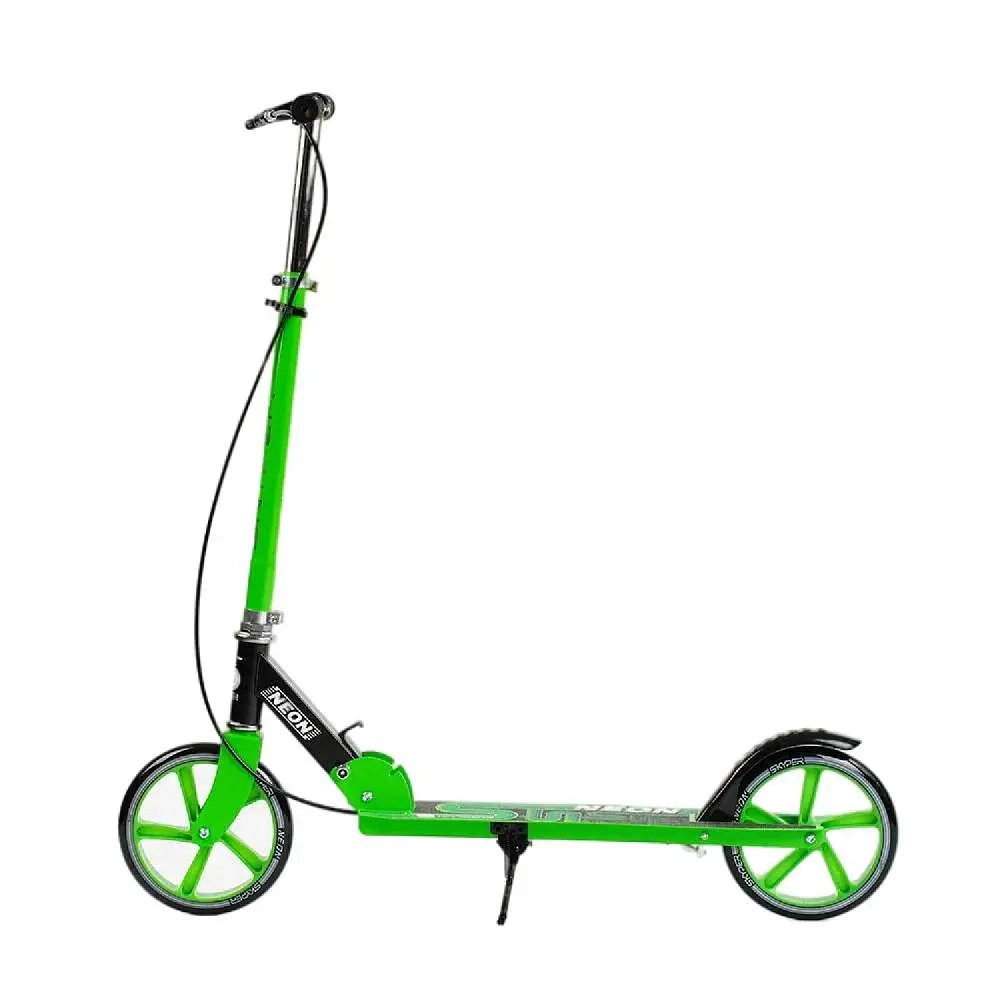Самокат Skyper Neon 77-102х52х10 см Зелено-чорний 000283529 - фото 5
