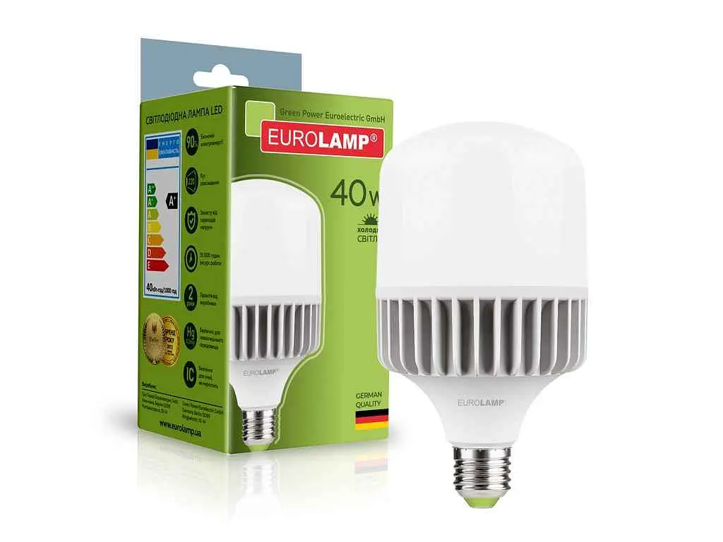 Лампа світлодіодна EUROLAMP 40W E40 6500K надпотужна (12) - фото 2