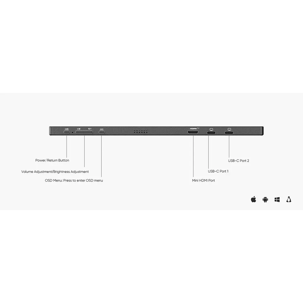 Портативний монітор Arzopa Z1FC + Case Black EU [101366] - фото 5