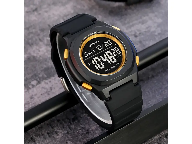 Чоловічий наручний годинник 2023BKGD-BK Black-Gold Black Skmei acs0030383 - фото 5
