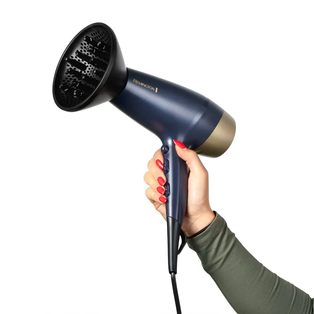Фен Sapphire Luxe, 2200Вт, 3 режими, дифузор, іоніз-я, хол. обдув, сапфіровий Remington teh0017600 - фото 3