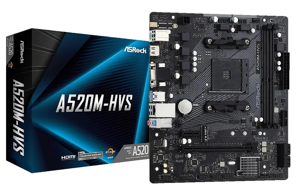 Материнська плата AsRock A520M-HVS (A520M-HVS) (Socket AM4, AMD A520, Micro-ATX) - фото 5