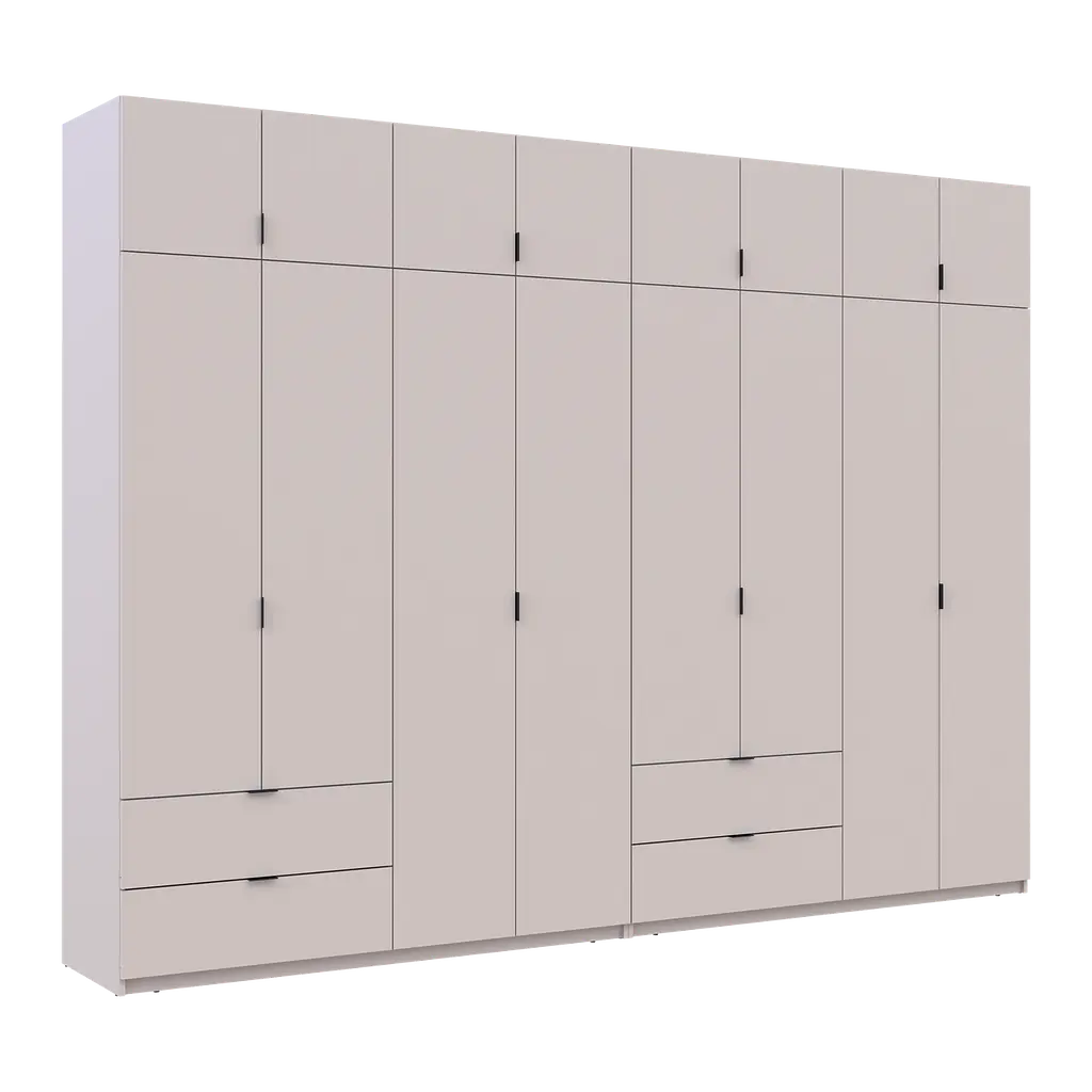 Шафа для одягу Doros Лукас Кашемір 4+4 ДСП 320х50х240 (42005128) - фото 6