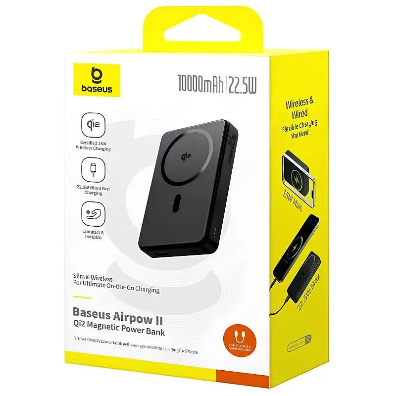 Портативний ЗП Power Bank Baseus EnerFill FM11 Ultra-Mini 22.5W з БЗП 10000mAh (PPFM11-1022) Black - фото 6
