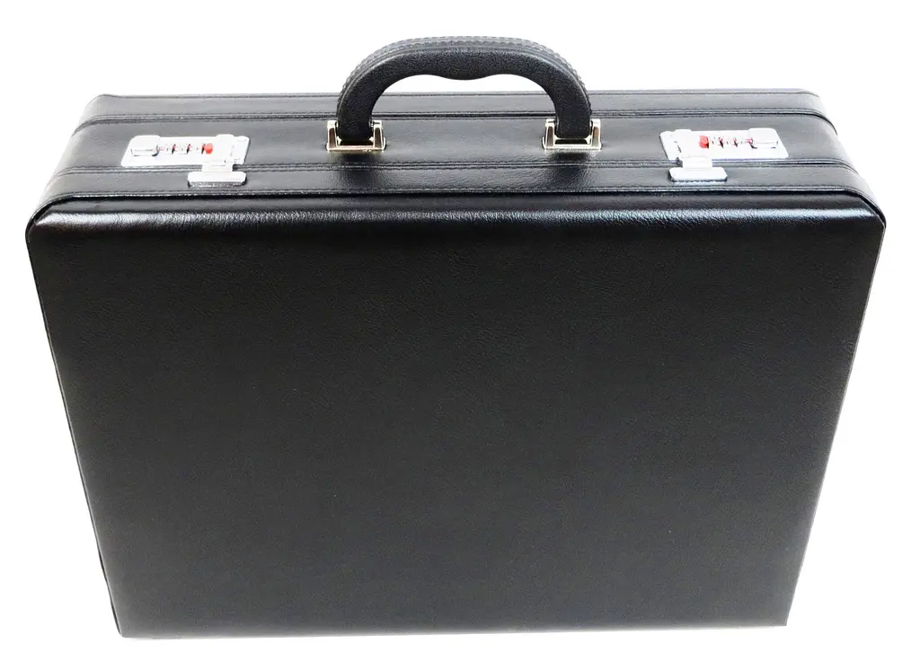 Кейс дипломат великий з екошкіри Portfolio S1645426 Чорний - фото 4