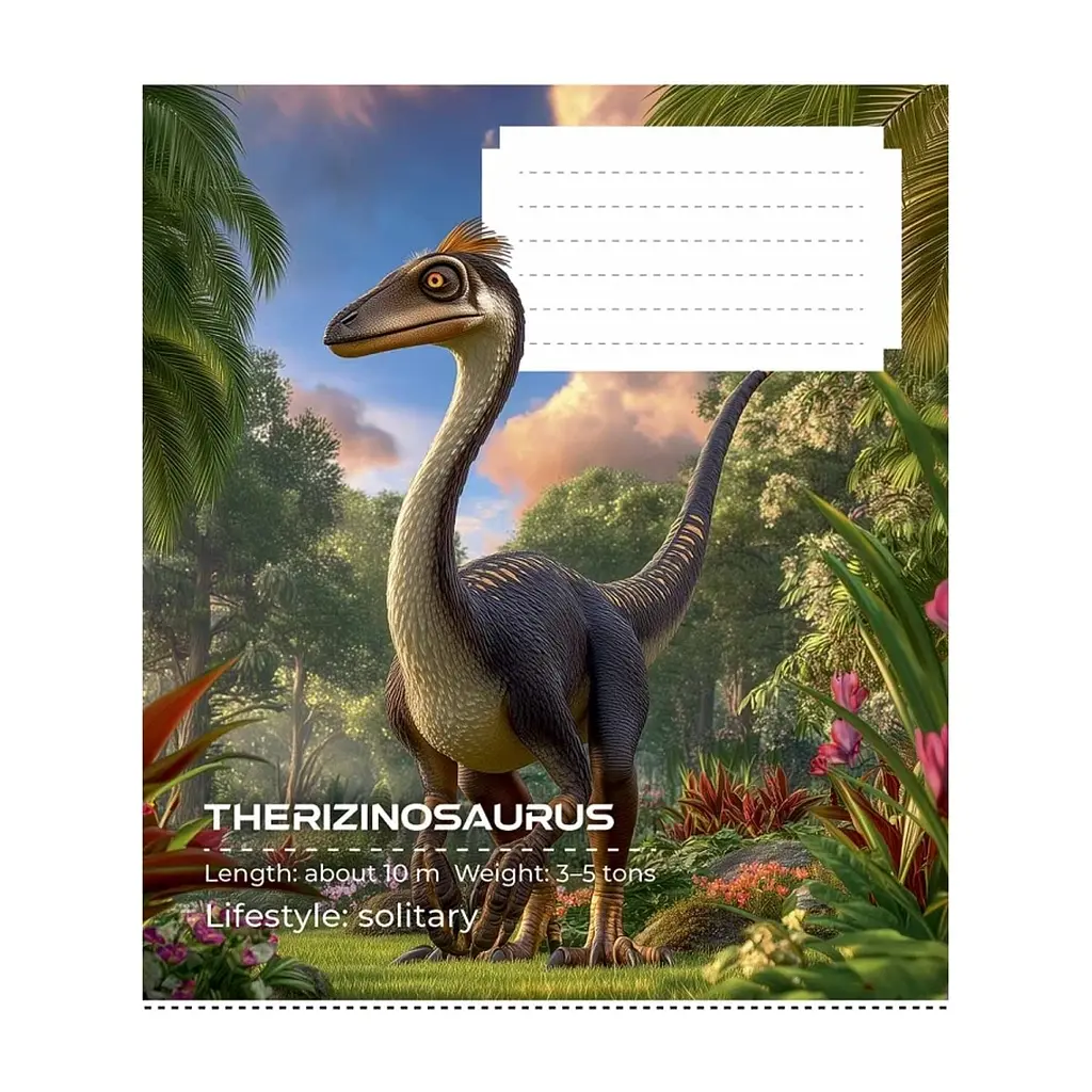 Зошит Школярик Dinosaurs 12 аркушів клітинка (012-3753K), в асортименті - фото 2