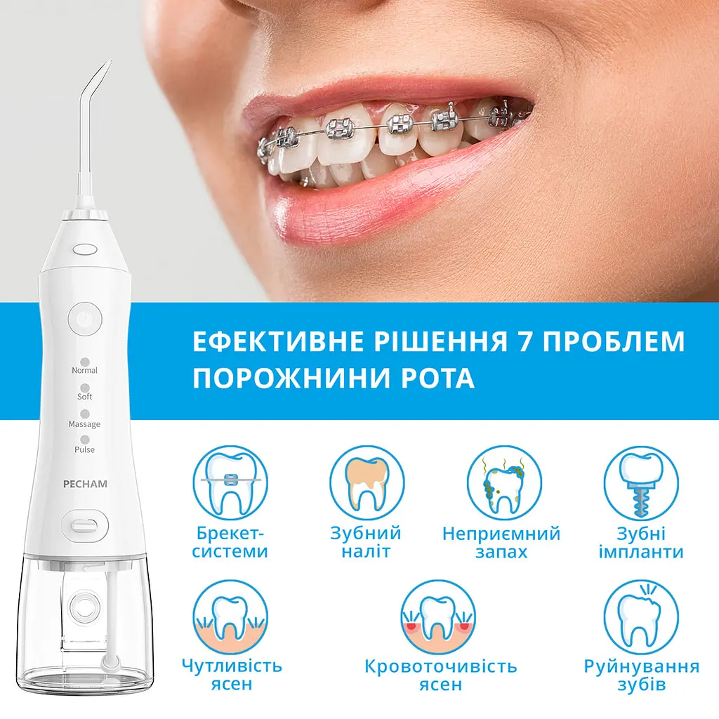 Іригатор Pecham Travel PC-1581 White - фото 2