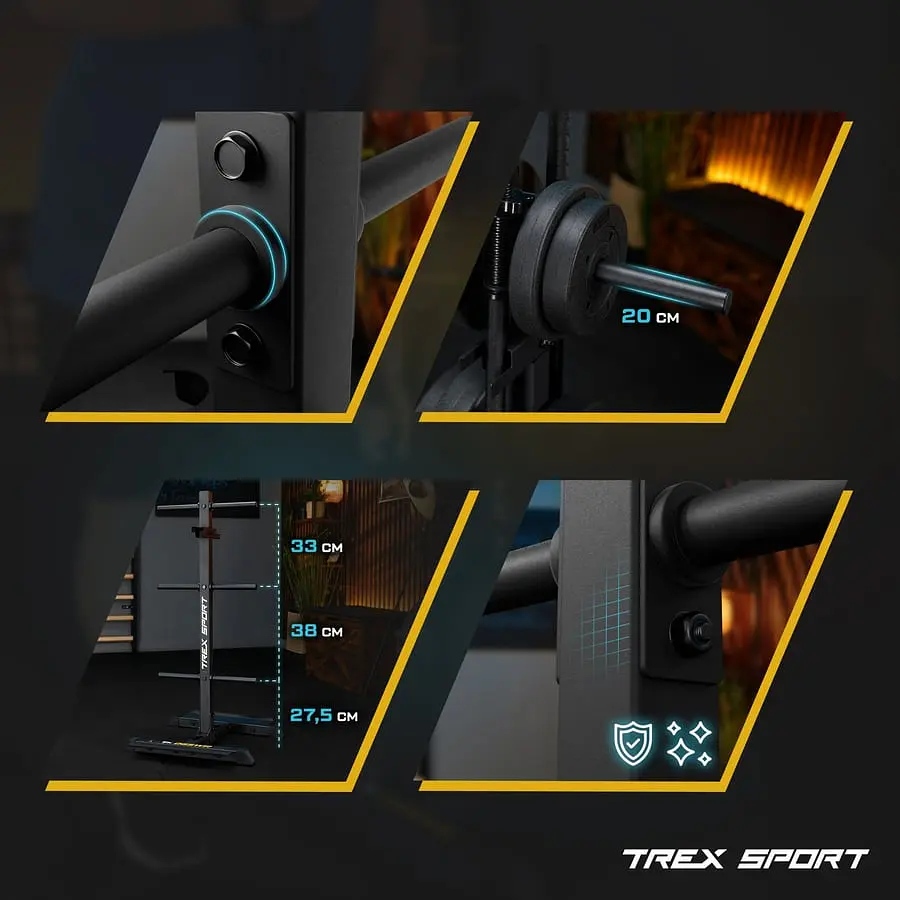 Стійка для дисків та грифів Trex Sport TX-065WR з полицями - фото 18