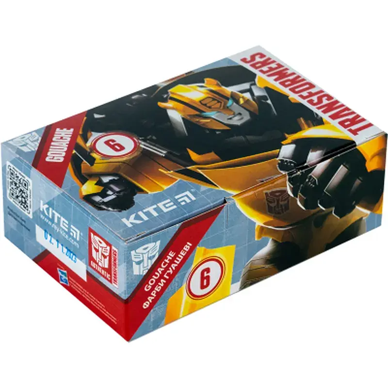 Гуашеві фарби Kite Transformers 6 кольорів, 20 мл (TF23-062)