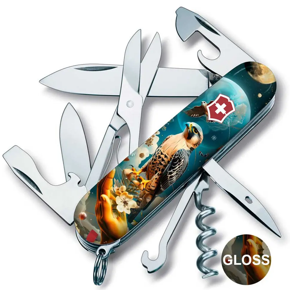 Ніж Victorinox Climber Ukraine 91мм 14функ Сокіл-захисник - фото 2