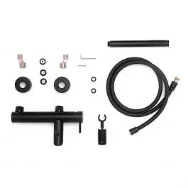 Змішувач для ванни Paffoni Light із регульованим душовим гарнітуром black matt LIG023NO, Чорний матовий - фото 8