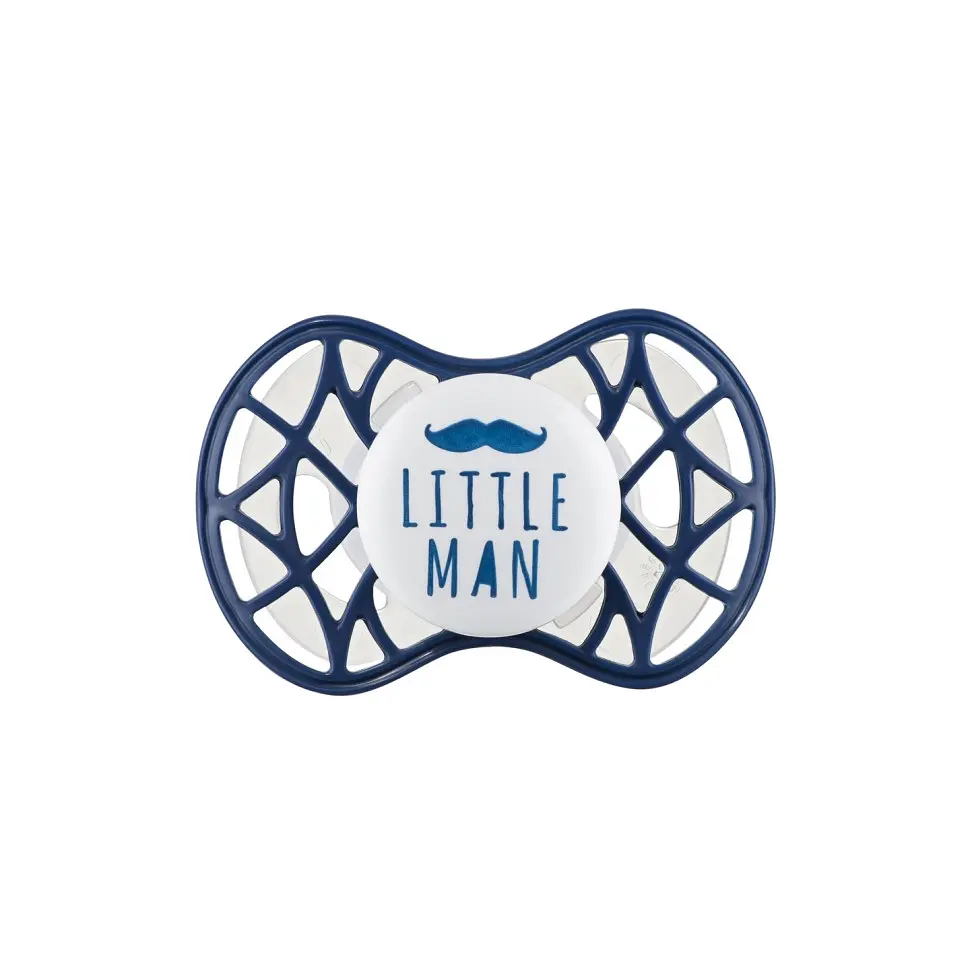 Пустушка Nuvita 7084 Air55 Cool ортодонтична 6m+ LITTLE MAN темно-синя NV7084NB - фото 2