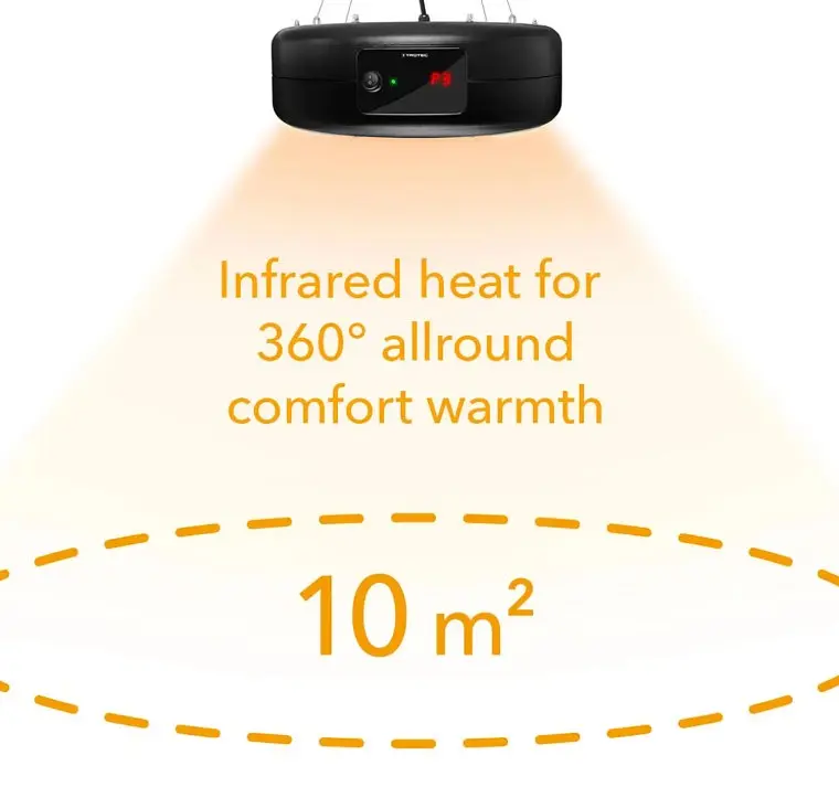 Обігрівач інфрачервоний Trotec IR 1550 SC 1500W + LED Black (1410003812) - фото 8