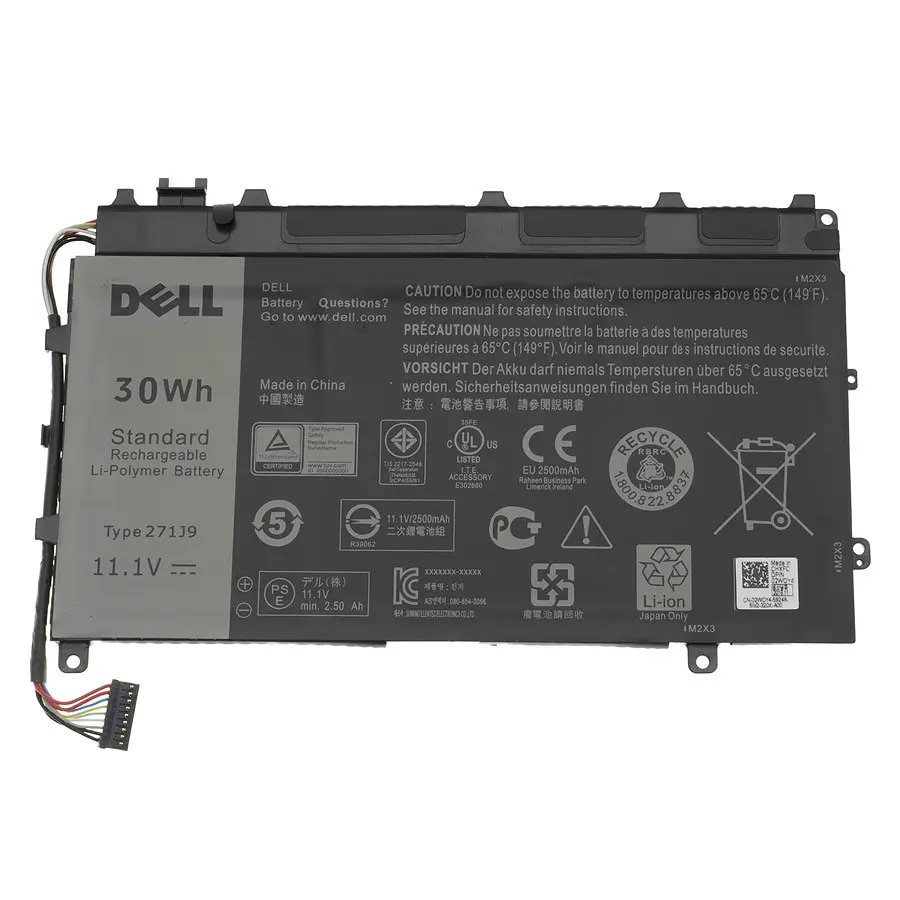 Батарея для ноутбука Dell 271J9 (Latitude 7350 Series) 11.1V 30Wh Чорний - фото 2
