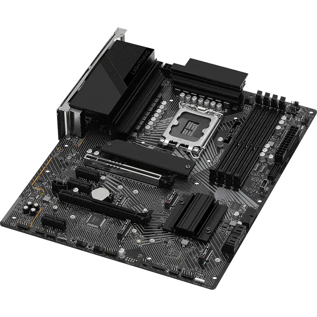 Материнская плата AsRock Z790 PG Lightning (1700/Z790, 4xDDR5, 2xPCIex16, HDMI/eDP, 4xSATA, 4xM.2, 2.5Glan, 7.1ch, ATX) - фото 3