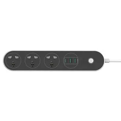 Мережевий фільтр живлення ColorWay (CW-CHU33B), 3 розетки/3USB Black 1.8M (CW-CHU33B) - фото 2