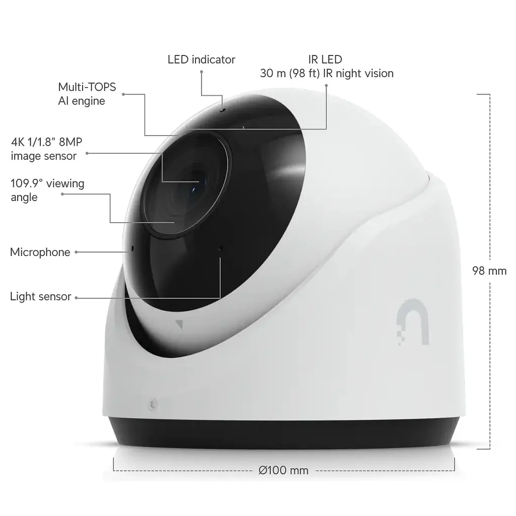 IP-камера Ubiquiti UniFi G6 Turret (UVC-G6-TURRET-W) - фото 7