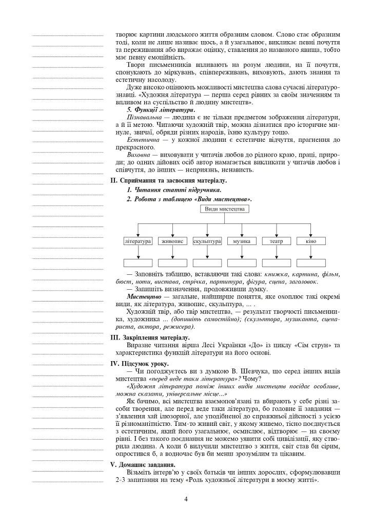 Українська література. Конспекти уроків. 7 клас. Посібник для вчителя - фото 3