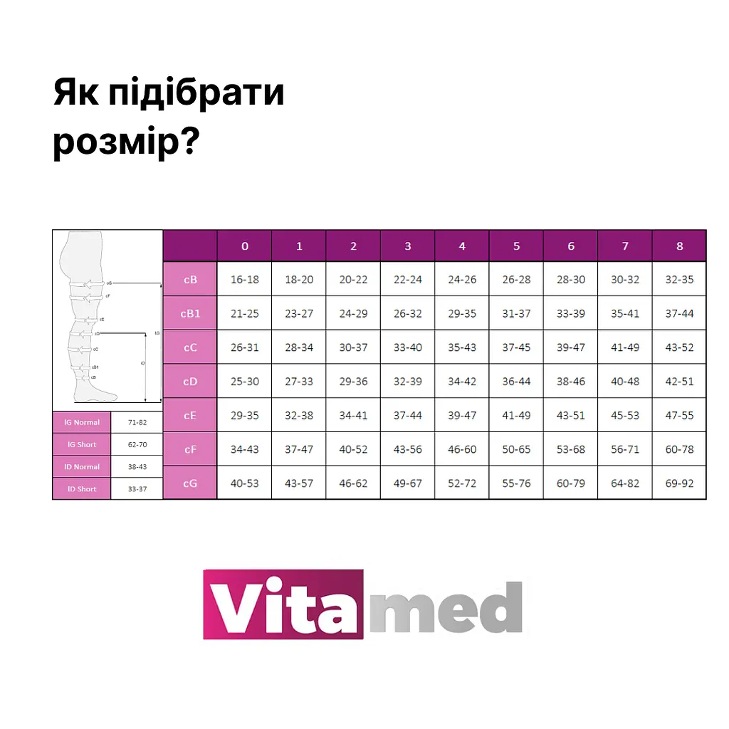 Панчохи компресійні медичні 2 клас стандартні чорний Vitamed 9230 відкритий носок (9230/4 ЧК-2437) - фото 6