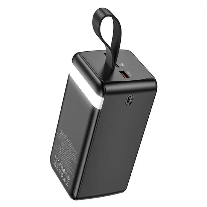 Повербанк чорний із швидкою зарядкою зовнішній акумулятор Power bank BOROFONE BJ14D 50000mAh PD22 5W - фото 4