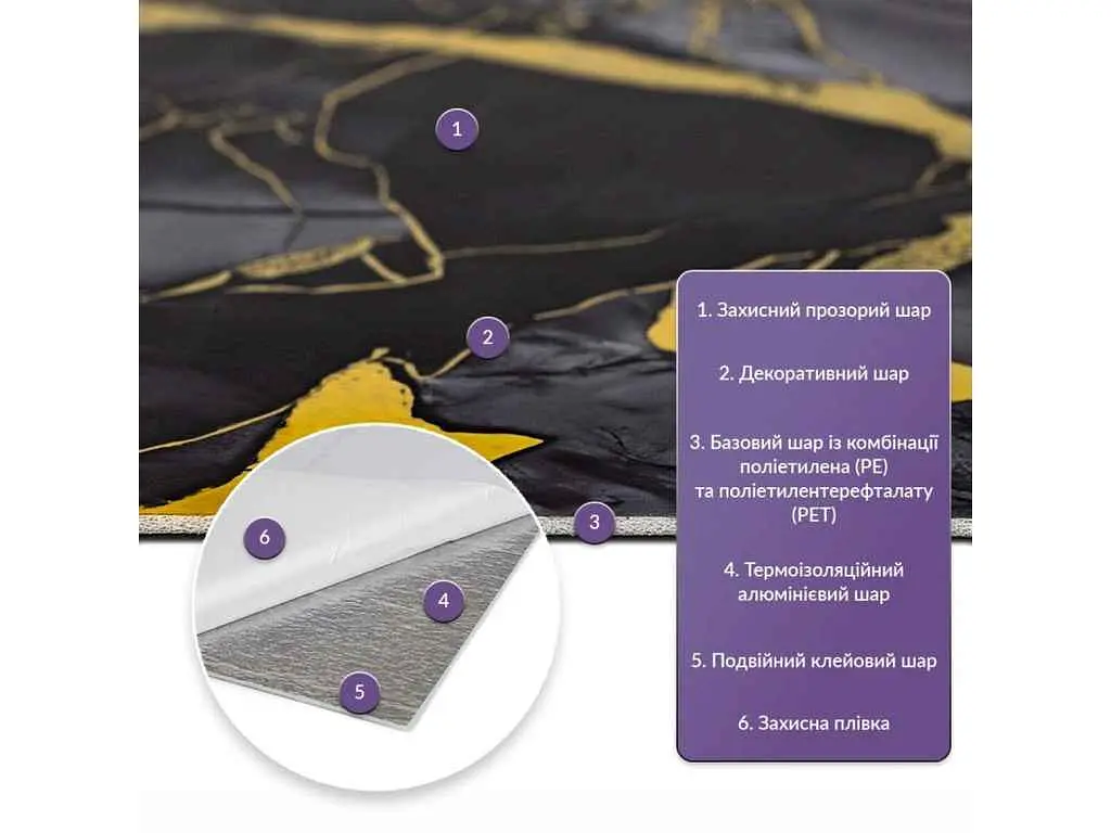 Самоклеюча PET плитка в рулоні STICKER WALL 1200 * 3000 * 2мм SW-00002670 - фото 3