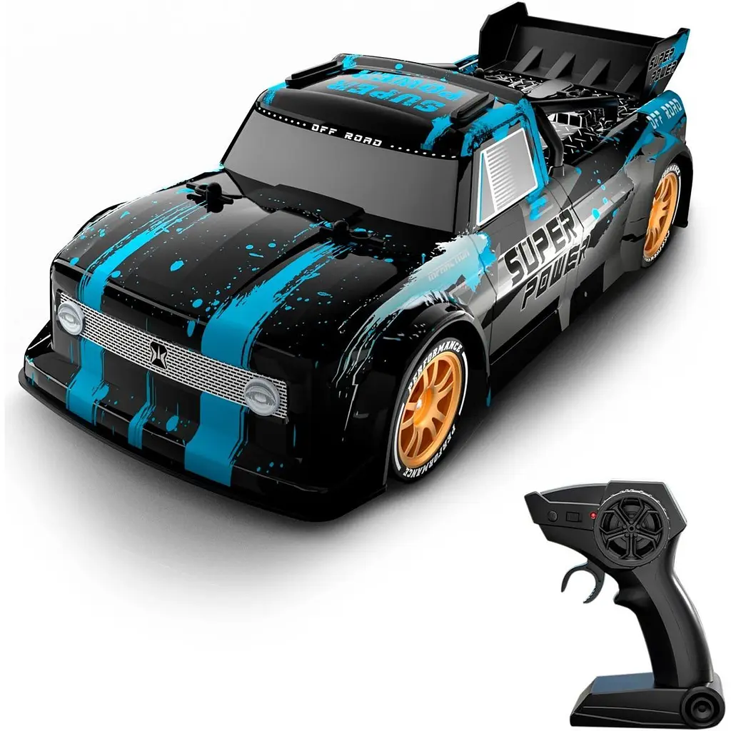 Машинка на радіокеруванні JJRC Q123 Off-Road Truck Drifting Car Black/Blue [102356] - фото 2