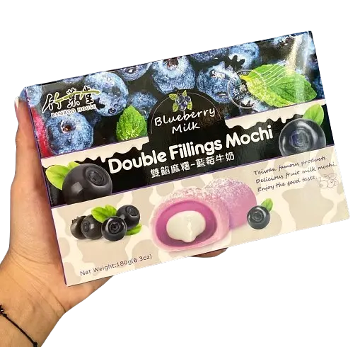 Японські моті Bamboo House Double Fillings Mochi Blueberry Milk 180г - фото 8