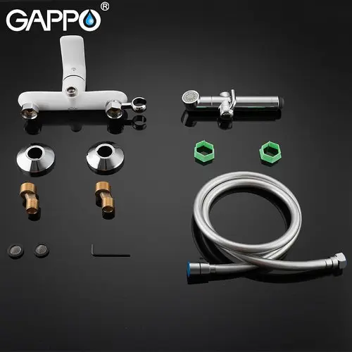 Смеситель для душа с гигиенической лейкой GAPPO G2048-8, белый/хром - фото 5