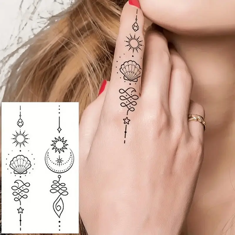 Набор детских временных тату Черные мини №2 Fresh Tattoo black-tattoo-mini-set-2-3, 30 штук по 9,5*5,5 см - фото 6