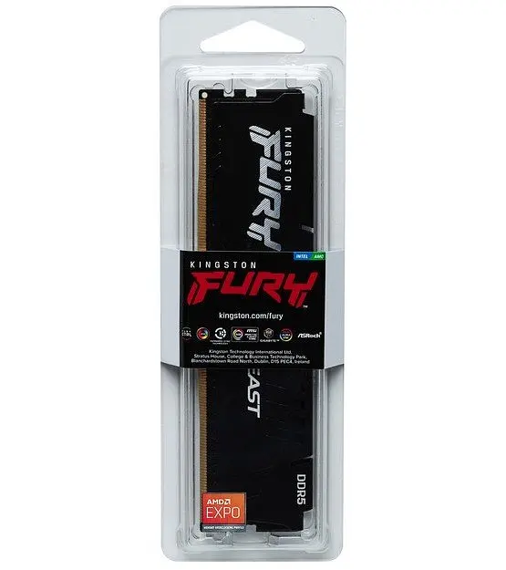 Модуль пам'яті Kingston Fury DDR5 16GB 5600Mhz Beast Black AMD EXPO (KF556C36BBE-16) - фото 5