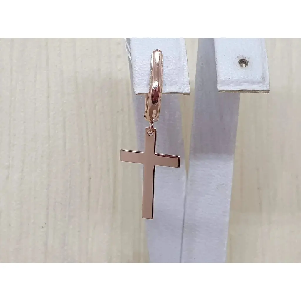 Золота моносережка Favoritum Хрестик. 210180/1 - фото 3