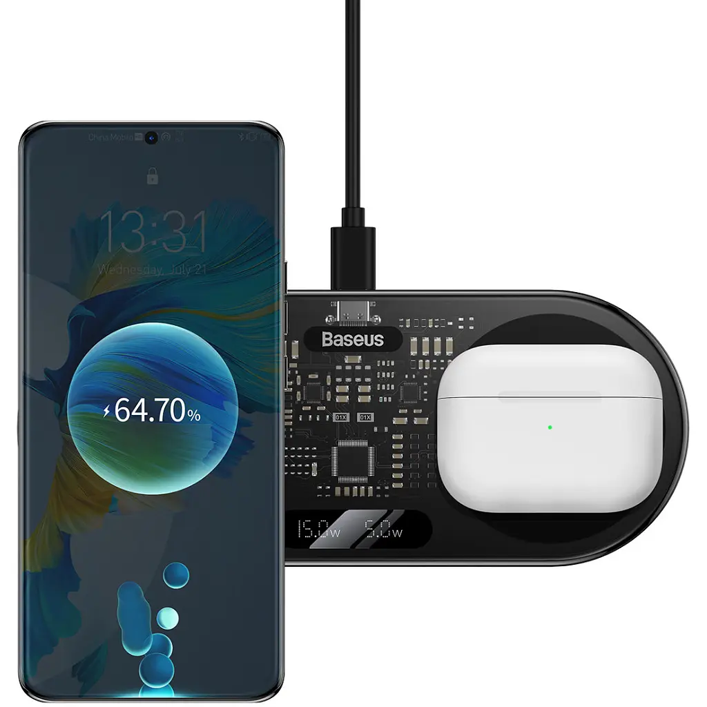 Зарядний пристрій Baseus 20W Digital LED Display (WXSX010101) - фото 4