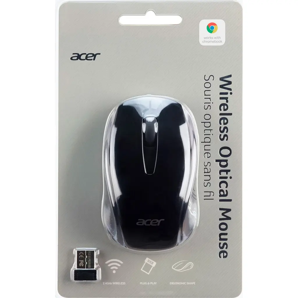 Миша Acer Optical Wireless Black [GP.MCE11.00S] [149141] - фото 6