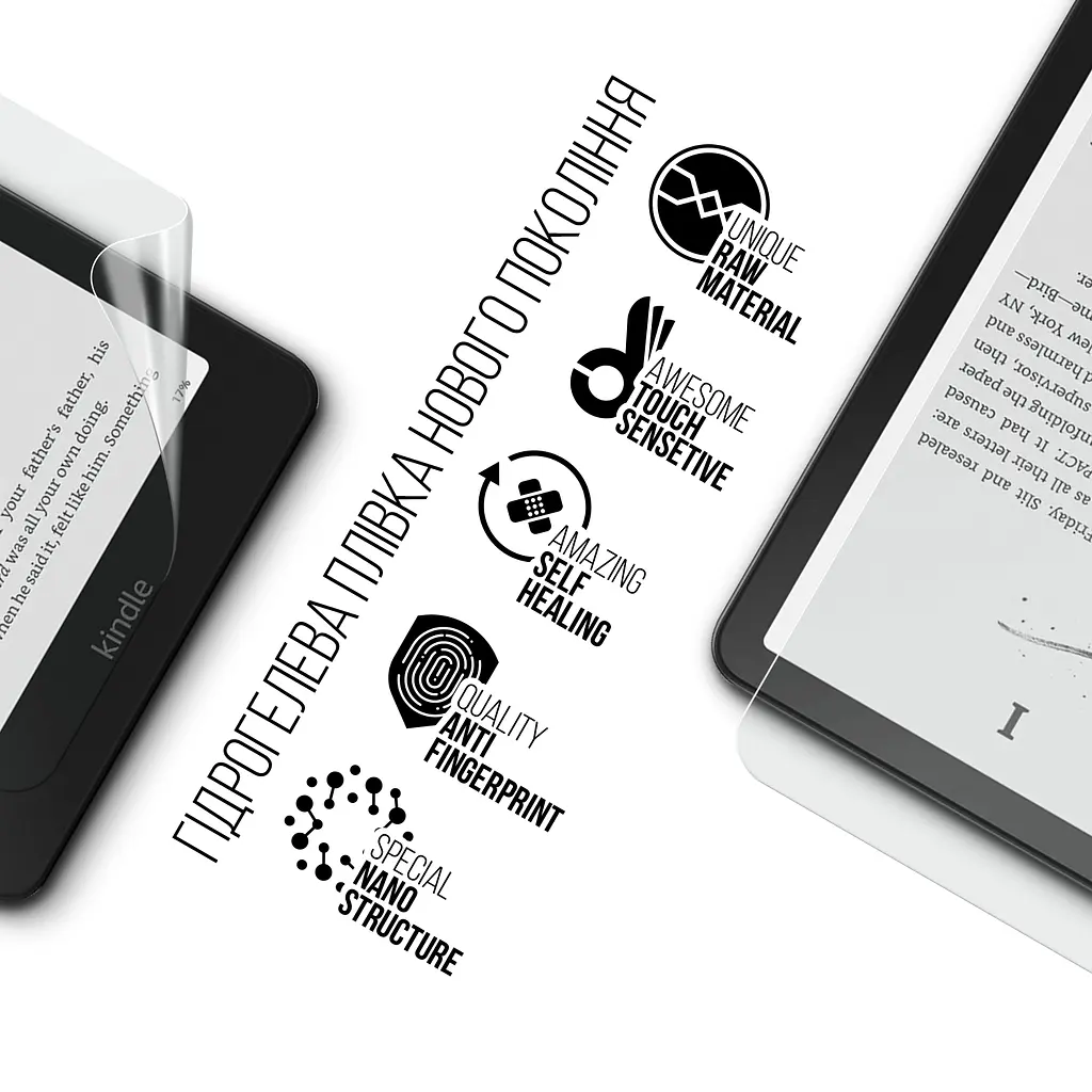 Гідрогелева плівка на електронну книгу Amazon Kindle Paperwhite 12th Gen (2024) ArmorStandart захисна плівка на електронну книгу прозора (ARM82481) - фото 2