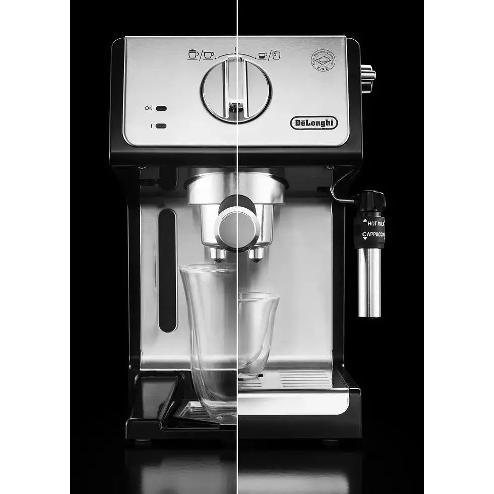 Кавоварка DeLonghi ECP 35.31 BK Steel еспресо з трубкою-капучинатором 15 бар - фото 4