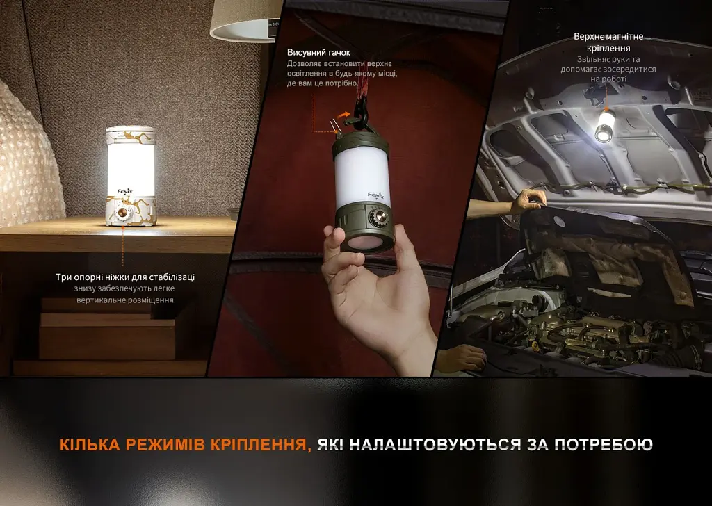 Кемпінговий ліхтар Fenix CL26R Pro 650 лм, пластик, 66x59.5x114 мм, сірий камуфляж - фото 10