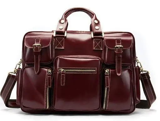 Дорожная сумка-портфель 14776 Vintage Vintage бордовая - фото 2