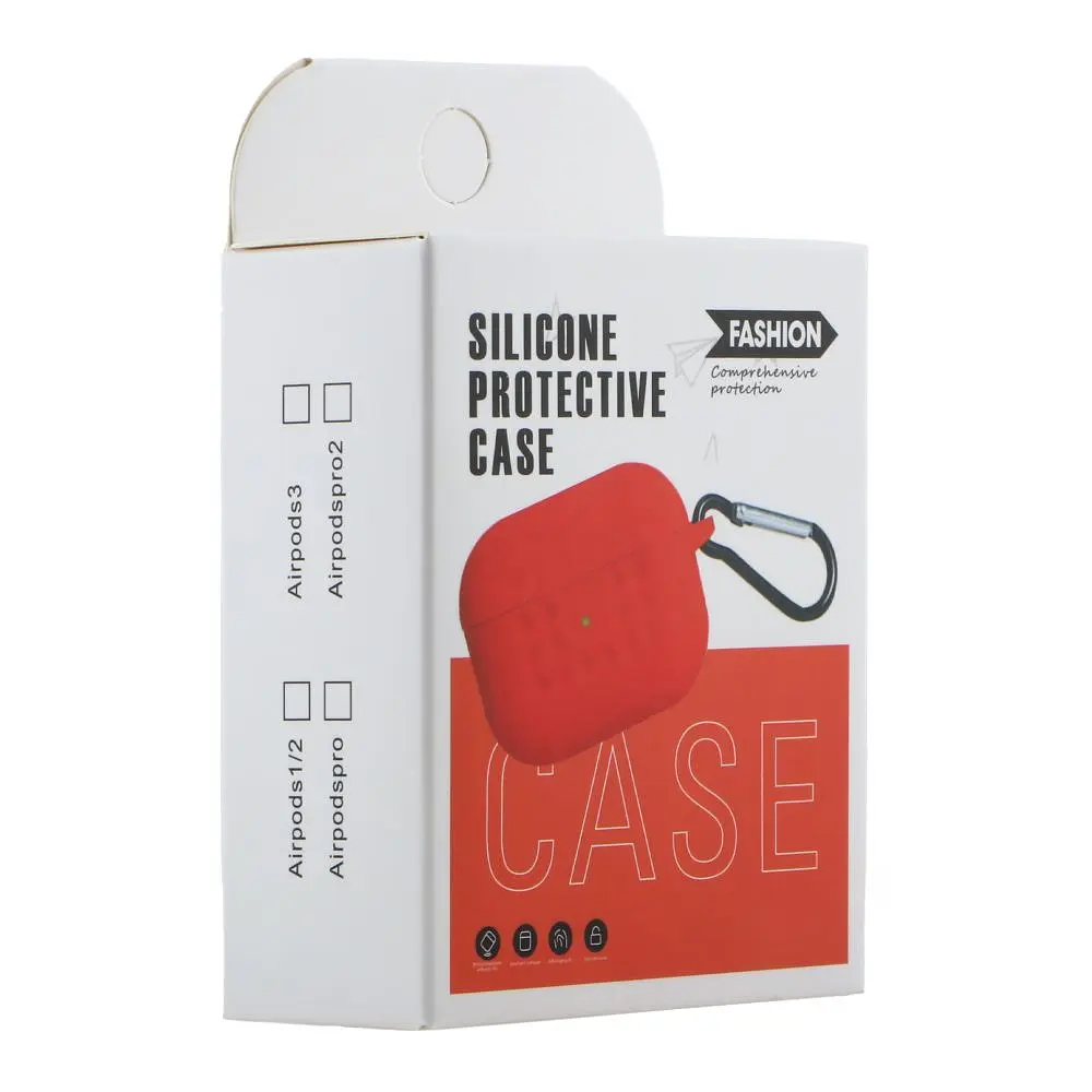 Футляр із карабіном Fashion Silicone Case Airpods 3 Red (35264_3345619) - фото 2