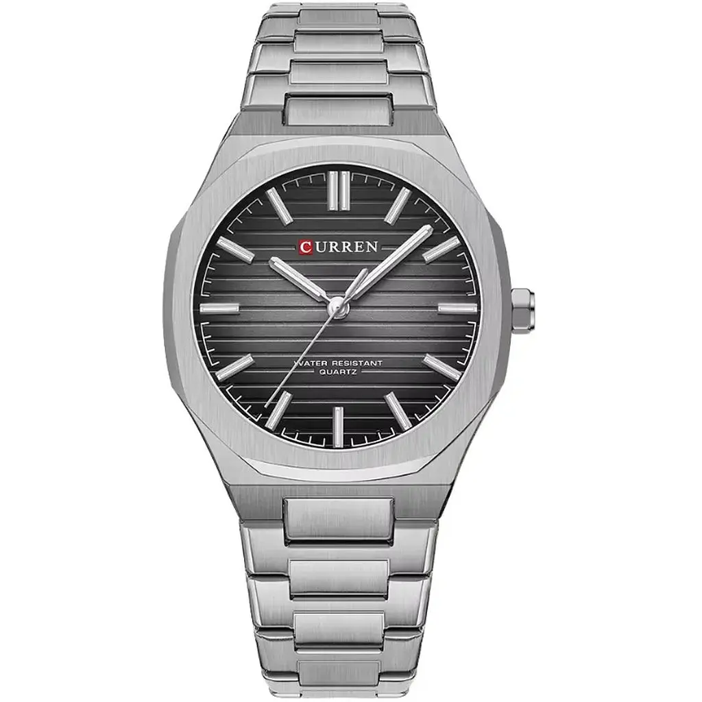 Годинник наручний Curren 8456 Silver Black Silver (18694) - фото 1