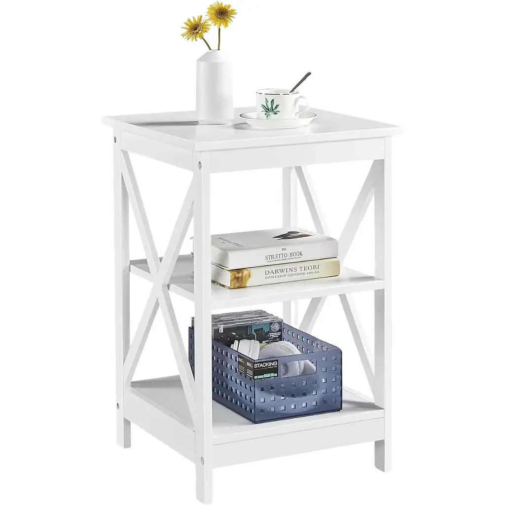 Стеллаж Chomik Holly с двумя деревянными полками белый - фото 2