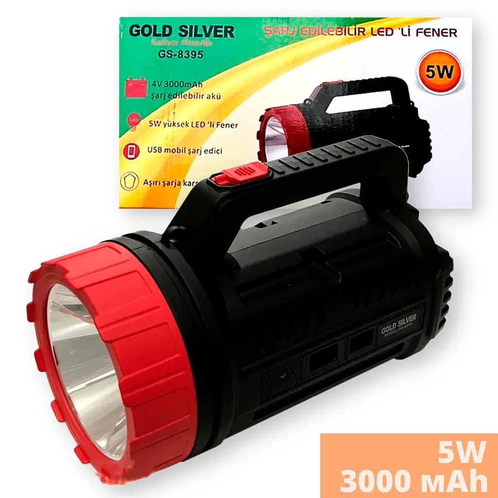 Туристичний ліхтар XPRO акумуляторний 5W з USB, чорний (XPRO-8395_681) - фото 2